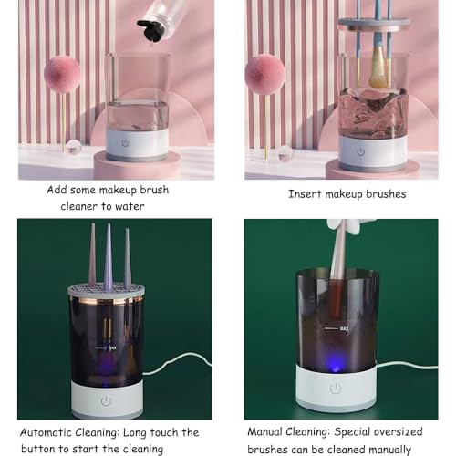Ipalmay Automatic Makeup Brush Cleaner and Dryer Machine with Organizer