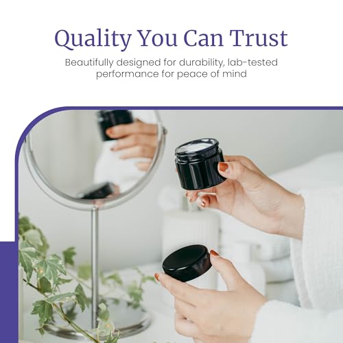 Infinity Jars 50ML UV Glass Cosmetic Jar - Airtight & Leak Proof