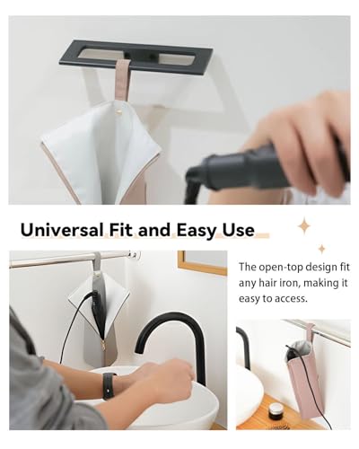 Easy-U White Heat Resistant Curling Iron Holder & Mat