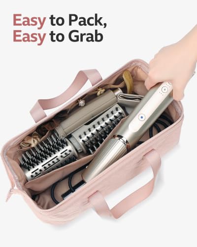 NISHEL Pink Hair Tools Travel Bag for Dryer & Curling Iron