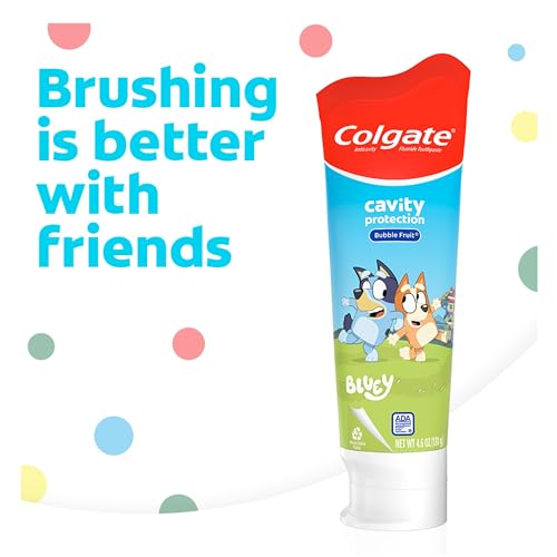Colgate Kids Bluey Fluoride Toothpaste 4 Pack - Bubblegum 4.6 oz