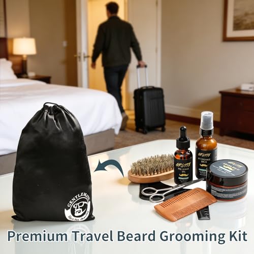 Premium 9-Piece Men’s Shaving Kit with Oil, Cream, and Accessories