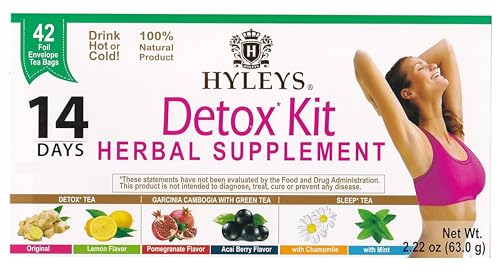 Hyleys 14-Day Detox Tea Cleanse Kit - 42 Bags, Vegan & Gluten-Free
