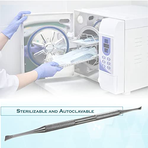 Stainless Steel Dental Tartar Scraper Tool - Double Ended Plaque Remover, 6.5 Inch