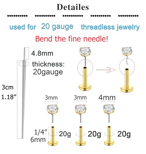 QWALIT Ear Piercing Gun Kit A2 with 6 Gold Earrings Self Piercing at Home