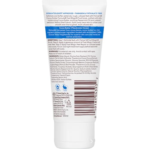 Palmer's Cocoa Butter Foot Magic Exfoliating Scrub - 2.1 oz (Pack of 2)