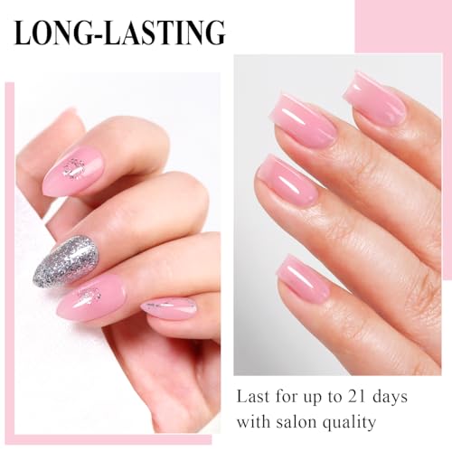 Pink Sheer Jelly Gel Nail Polish - 10ML Translucent Manicure
