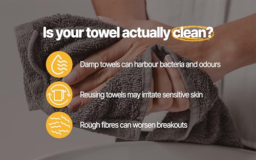 Ultra Soft Disposable Facial Towels - 50 Count for Sensitive Skin