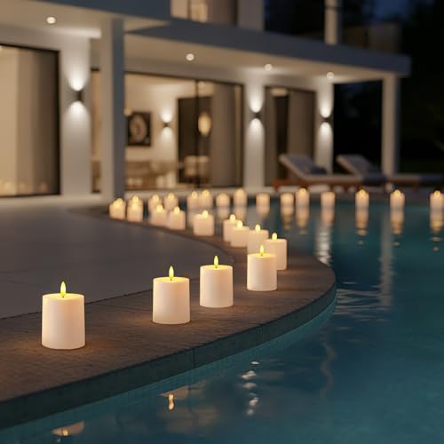 Raycare Waterproof Flameless LED Candles with Remote - Set of 2