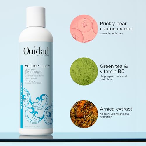 Ouidad Moisture Lock Leave-In Conditioner for Curly Hair - 2-in-1 Hydrating Primer & Detangler