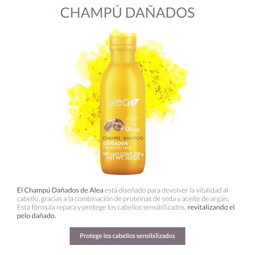 Alea Repairing Shampoo for Damaged Hair with Argan Oil & Silk Proteins - 500ml
