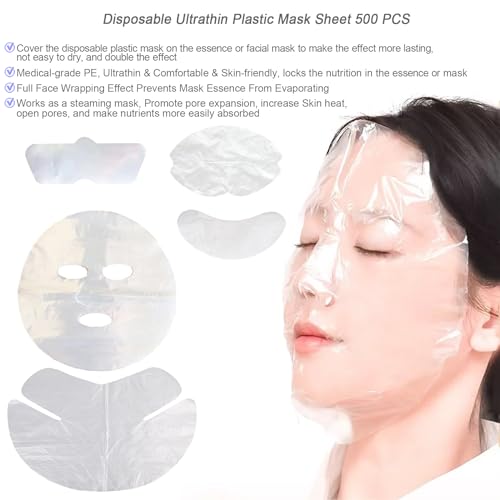 Disposable Facial Mask Sheets Set - Moisturizing Full Face & Neck Skin Care Masks
