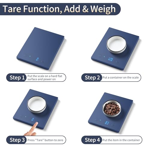 HOMEBUDS Digital Food Scale, 22lb/10kg Precision for Cooking & Baking