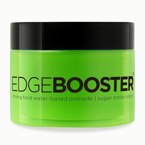Style Factor Edge Booster Strong Hold Water-Based Pomade with Argan Oil – Sugar Melon, 3.38 oz