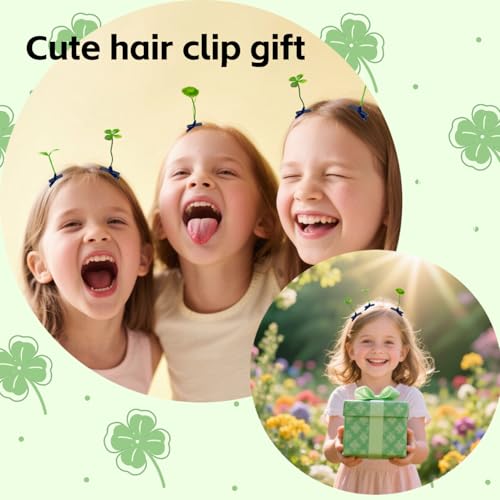 Green 100 Pcs Bean Sprout Hair Clips Rave Plant Hair Accessories for Women & Kids