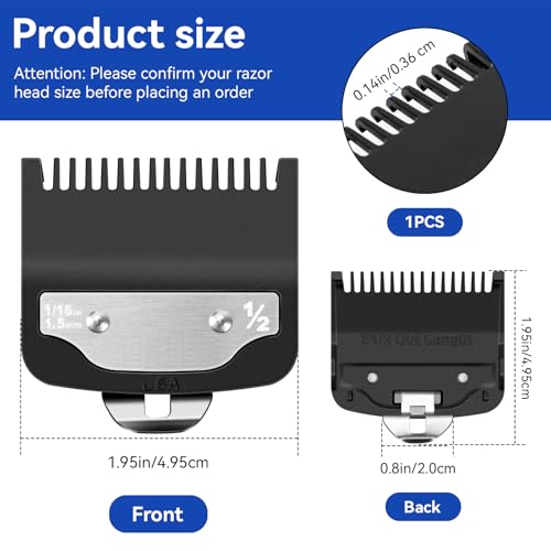 Wahl Clipper Guards Set - Durable Nylon Hair Clipper Guards, 1/16"