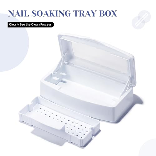 SULLMAR Nail Tool Sterilizer Soaking Box for Manicure & Eyelash Tools