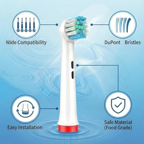 8-Pack Oral-B Compatible Toothbrush Heads with DuPont Bristles