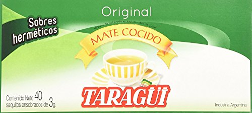 Taragüi Yerba Mate Tea Bags - 40 Organic Bags for Wellness