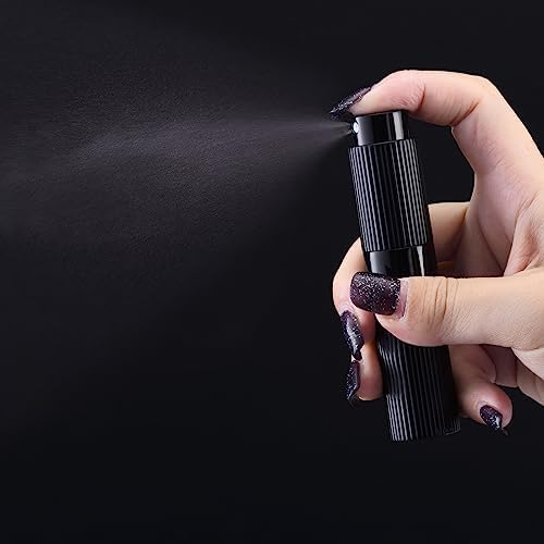 Tekson Travel Perfume Atomizer - 2PCS 8ml Refillable Mini Cologne Spray Bottles | Portable Black & Pink Set