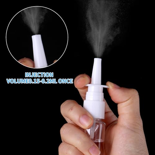 Simarro 6-Pack 20ml Reusable Nasal Spray Bottles with Fine Mist Nozzle