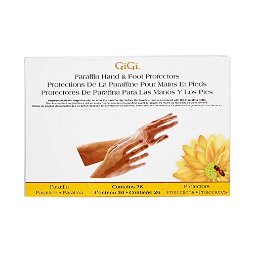 GIGI Paraffin Wax Liners for Hands & Feet - Disposable Protectors, Clear, 26 Count, Hand & Foot Treatment