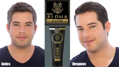 Ouro Alpha So Dark Gray Hair Gel - Natural Black Cover & Styling 8.45oz