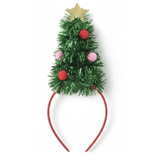 Christmas Headband Set - Santa Hat and Reindeer Hair Accessories for Women