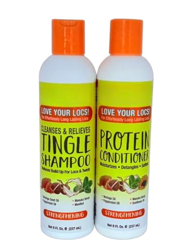 Mango & Lime Strengthening Duo: Tingle Shampoo & Protein Conditioner for Dreads & Natural Hair