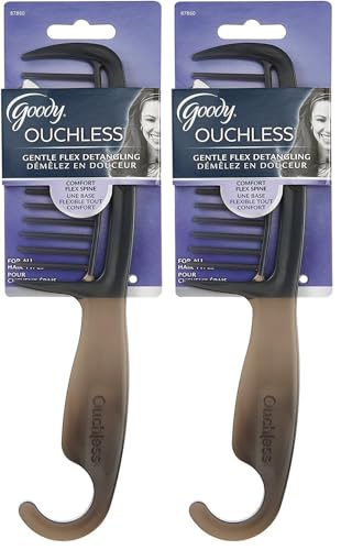 Goody Ouchless Detangling Comb - Pain-Free Hair Accessory for All Hair Types (Pack of 2)