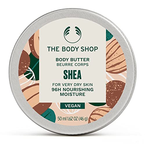 The Body Shop Shea Body Butter — 96H Nourishing Moisturizer for Dry Skin, 1.69 oz