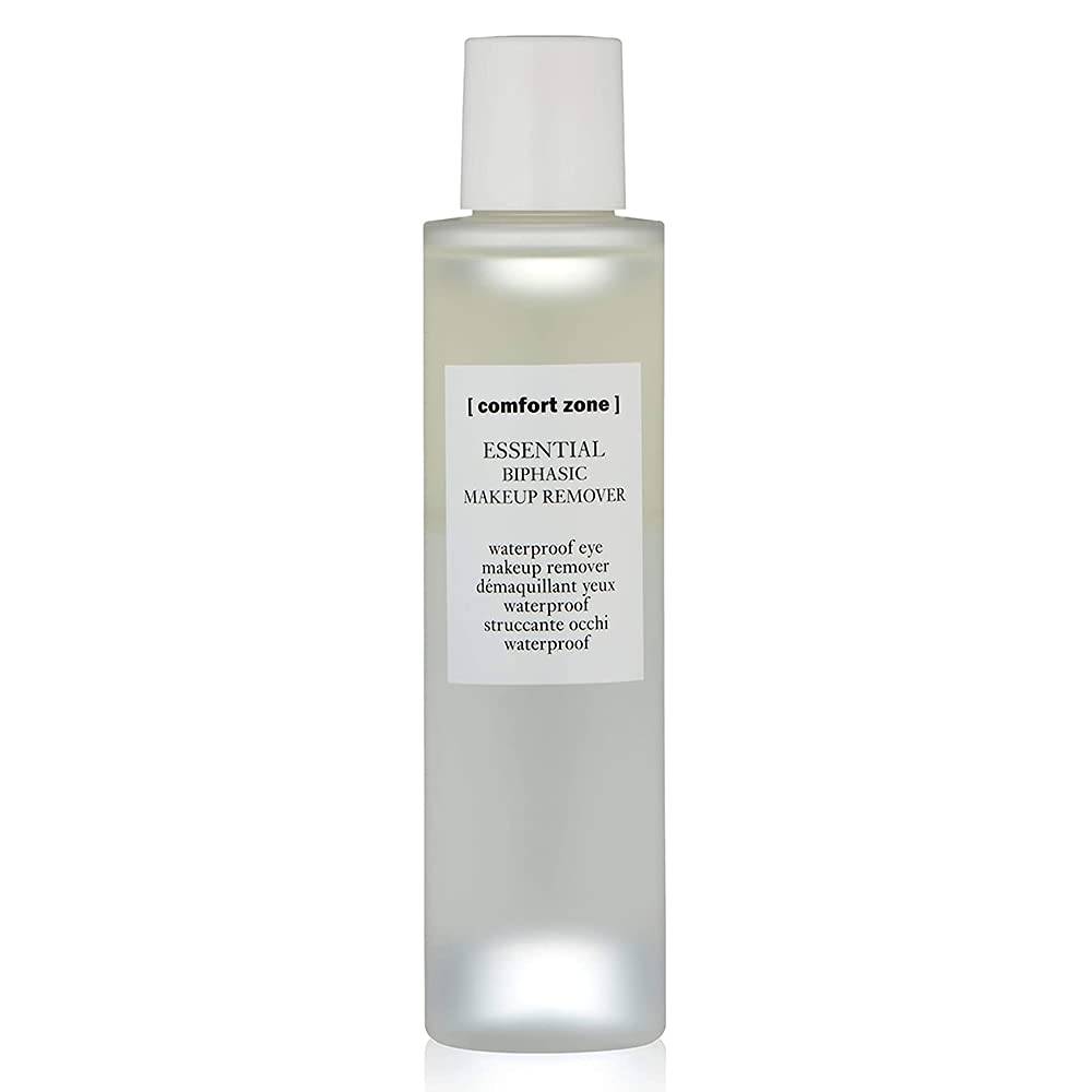 [ comfort zone ] Essential Biphasic Makeup Remover, Waterproof Eye Makeup Remover, Gentle Dual Action, Softens, Smooths, Fragrance Free, Clean Beauty, Vegan, Made in Italy, Sensitive Skin, 5.07 Fl Oz