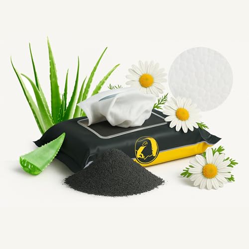 Charcoal Face & Body Cleansing Wipes - 30 Count Pack of 8