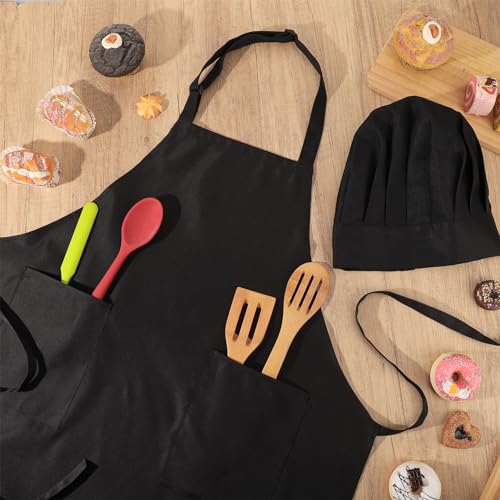Adjustable Waterproof Chef Apron & Hat Set - 2 Pack