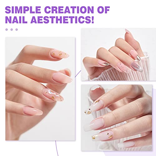 SAVILAND Gel Nail Glue Kit with UV Lamp - White2, 15ml, DIY Nail Extensions