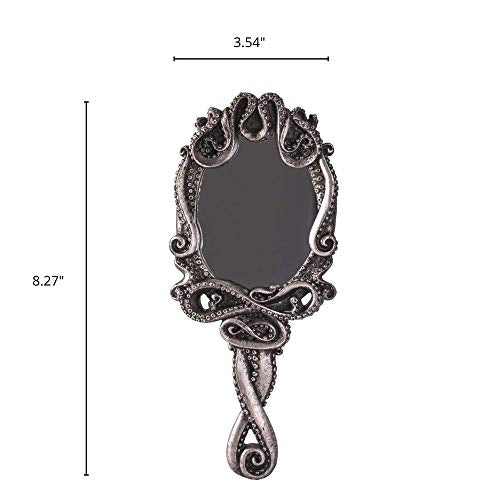 Gothic Kraken Handheld Mirror - Antique Sea Creature Decor