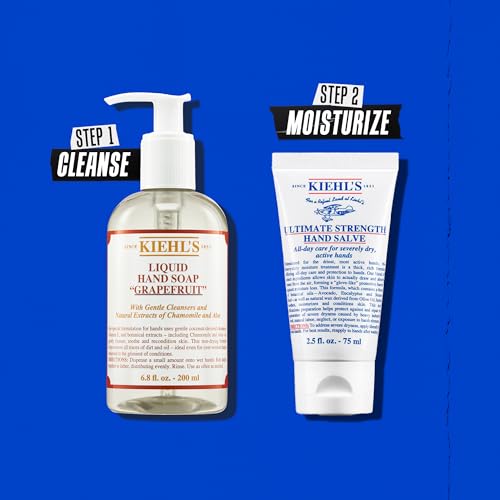 Kiehl's Ultimate Strength Hand Salve, Deeply Hydrating Hand Lotion, Thick and Rich Formula for Intense Moisture and Conditioning, Protects and Repairs Dry Skin, Paraben and Gluten Free