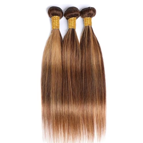Peenoll P4/27 Highlight Human Hair Bundles - Brazilian Straight Virgin Hair