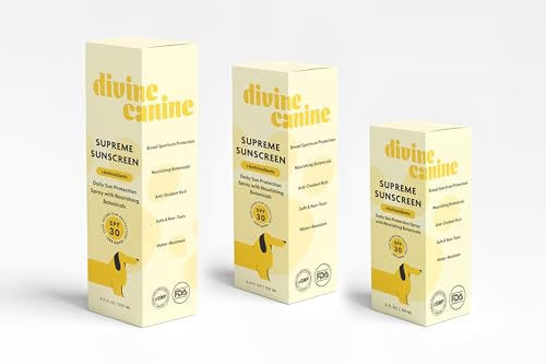 Divine Canine Dog Sunscreen Spray SPF 30 Water-Resistant 3.4 Oz