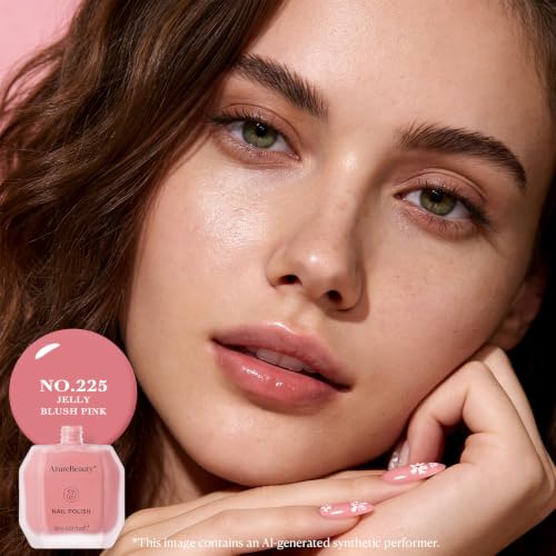 AZUREBEAUTY Jelly Blush Pink Nail Polish 18ml – Fast Drying & Long-lasting