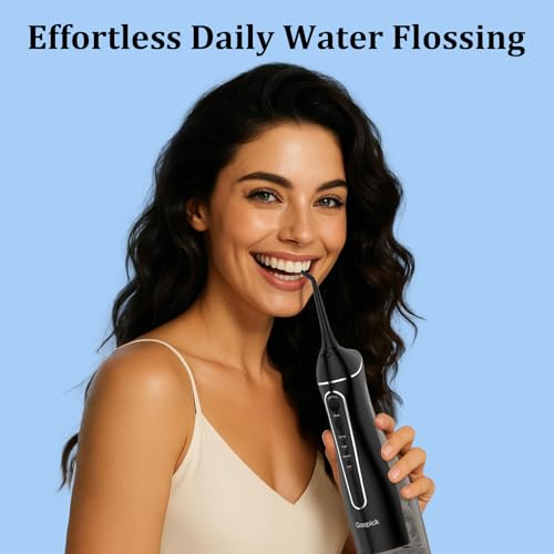 Cordless Water Flosser with 300ML Tank - Rechargeable Oral Irrigator for Travel & Sensitive Gums