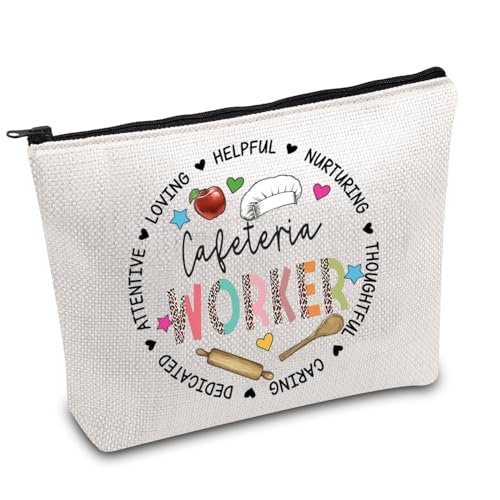 Lunch Lady Survival Kit Canvas Makeup Bag - Cafeteria Worker Gift
