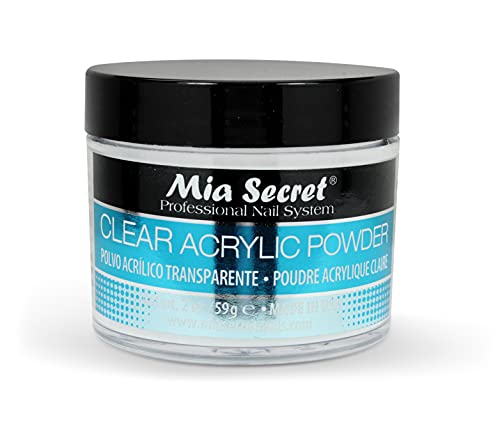 Mia Secret Clear Acrylic Powder 2oz - Professional Quality
