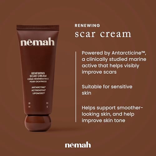 Nemah Restorative Scar Treatment, C Section Recovery, Scar Cream for Surgical Scars, Ideal to Reduce the C Section and Acne Marks, Dermatologist Approved, Antioxidant Rich, Vegan Formula, 1 oz