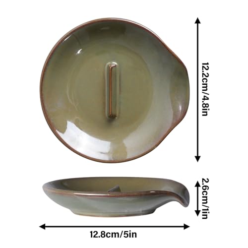 Ceramic Egg Cracker Spoon Holder - Heat Resistant Kitchen Utensil Rest