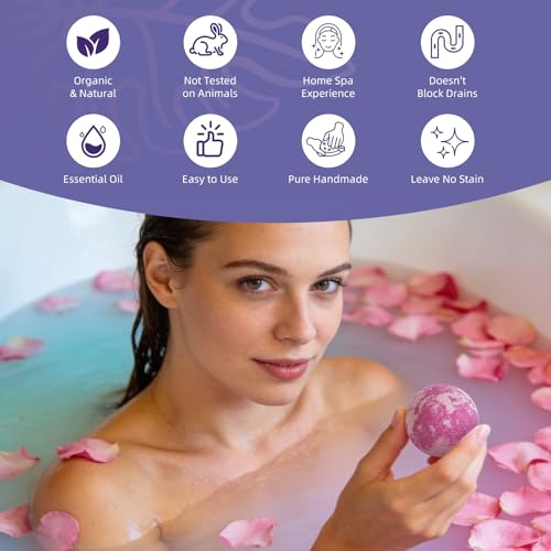 Excalla 9-Pack Shea & Cocoa Butter Bath Bombs for Relaxing Spa Bath Gift Set