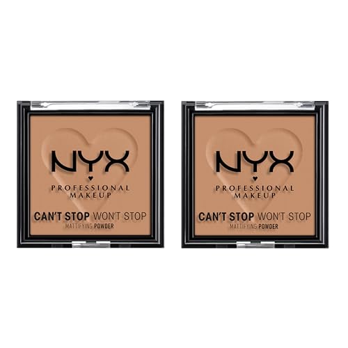 NYX Professional Can't Stop Won't Stop Caramel Matte Pressed Powder - Pack of 2