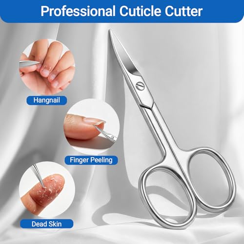 Premium Cuticle Scissors Set - Precision Small Nail & Eyebrow Grooming Tools