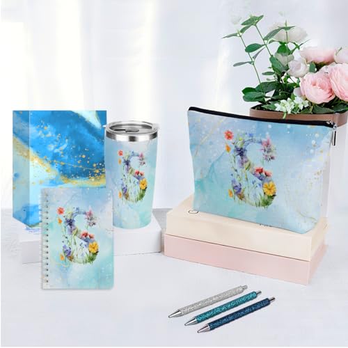 Personalized Monogrammed Gift Set for Women - Letter S, 6 Pieces