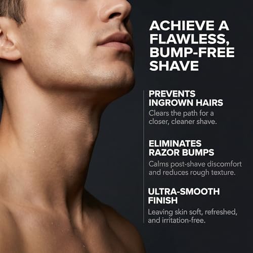 Men's Ingrown Hair & Face Scrub with AHA BHA & Walnut Shell Exfoliator
